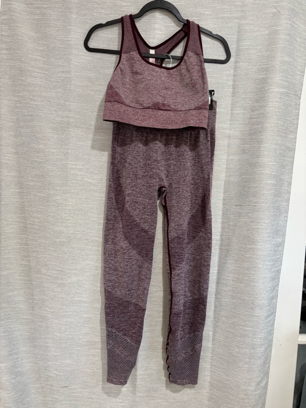 PINK Victoria's Secret Marled Plum Seamless Active Set